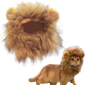 Juba de Leão para Gato | Fantasia de Leão Cachorrinho - Fantasias de gato de estimação para o Natal de Halloween, acessórios de roupas para animais de estimação peludos
