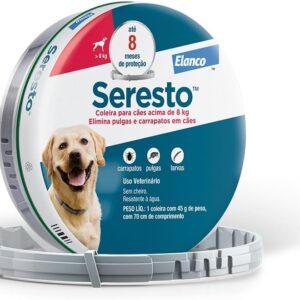 Coleira Seresto® anti-carrapatos e pulgas para cães acima de 8kg