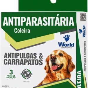 Coleira Antipulgas e Carrapatos – Proteção Antiparasitária com Conforto e Segurança Para Seu Cão | Marca – WORLD