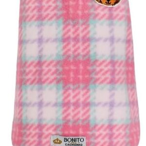 Blusa Urso Xadrez Rosa, Tamanho PP