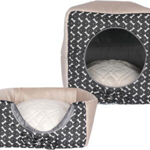 Cama Iglu E Toca Para Cachorro Super Luxo Grande Preta