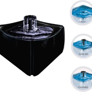 Fonte para Gatos Cães 1,8 litros Bivolt Mecpet (PRETO)