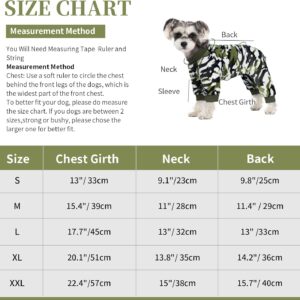 AITOLI Pijamas para Cães Pequenos, Macacão de Inverno Camuflado para Cães, Macacão de Veludo Quente para Filhotes, Bodies para Cães, Roupas de Inverno para Meninos E Meninas para Chihuahua, Yorkshire,