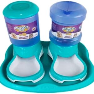 Truqys Pet Kit Bandeja Design Comedouro e Bebedouro Automático Tiffany