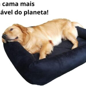 Cama Para Cachorro Grande 100x87 Cm - PRETO - 100% Lavável e Resistente - Pet Querido