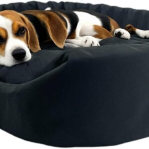 Cama Europa Fit Raça Grande para Cachorro Gato e Coelho Pet (Preto)