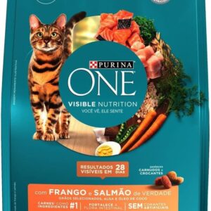Purina One - Ração para Gatos Adultos Castrados, Frango e Salmão, 7,5kg