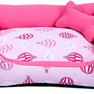 Cama para Cachorro Médio 60X50 Com Ziper Estampa Balão Pink