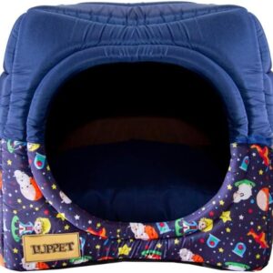 Luppet Toca E Cama 2 Em 1 Com Almofada Para Cachorro Ou Gato De Até 5Kg Marinho M