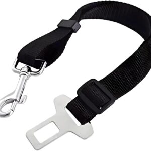 Cinto de Segurança para Animais de Estimação, Coleira e Colete com Fivela Ajustável, Resistente para Cães e Gatos