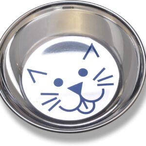 Tigela para gatos Van Ness Pets, 8 onças, 236 ml, aço inoxidável