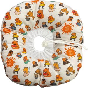 Colar Elizabetano Cães e Gatos PETYC Ajustável Confortável Pós-Cirúrgico Proteção Essencial (Branco - Capivara, P)