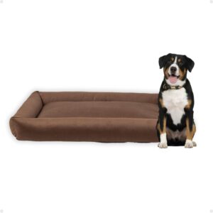 Cama Para Pet Porte Grande Gigante Fundo Impermeável Lavável (Marrom)
