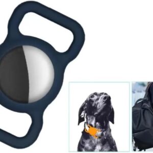 Capa Suporte para AirTag Apple Original – Silicone Resistente à Água para Coleira de Cachorro e Gato, Chaveiro, Mochila – Leve, Discreta, Ideal para Pets e Objetos Pessoais