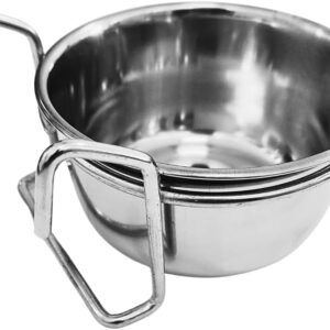 Chalesco Comedouro Suporte Simples 300 ml para Pássaros Aço Inoxidável