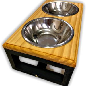 Comedouro Elevado Duplo Para Cães e Gatos - Tamanho P