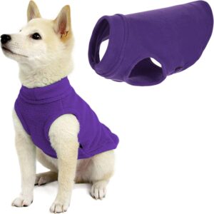 Gooby Colete de lã elástica para cães – Violeta, PP – Casaco quente de lã para cães pequenos – Roupas de inverno para cães pequenos – Suéteres para cães pequenos e cães grandes