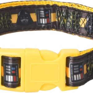 STAR WARS Coleira grande para cães Darth Vader Coleira grande Coleira para cães grandes com anel em D, roupa fofa para cães e acessórios para animais de estimação, Multi, Large