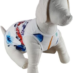 Roupa para Pet Estilo Regata Personalizada com Estampa Verão Tropical 1 (Padrão, GG)