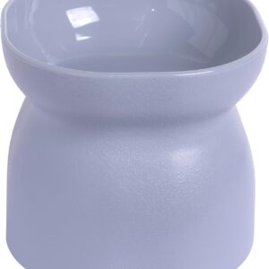 PET GAMES – Comedouro ou Bebedouro Funcional, Elevado, com Design Elegante e Qualidade Premium para Gatos – ErgonoCat Cinza
