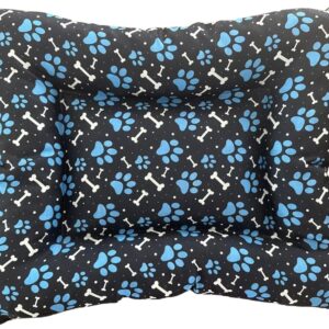 Colchonete para Pet Grande, Cama para Cachorro (Grande, Azul e Patinha)