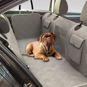 Capa Protetora Impermeável para Banco Traseiro de Carro com Zíper e Abas Laterais para Pets – Cães e Gatos Luxo Premium Duke & Dixie
