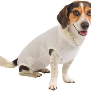 Roupa Pós Cirúrgica Unissex UV Castração Cães Branca Tamanho:1
