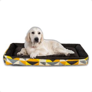 Cama Para Cachorro Grande Cama Pet Xg Gigante Impermeável (Triângulo Amarelo)