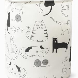 Cesto Organizador Roupa Suja Dobrável Multiuso 20l (Gatos)
