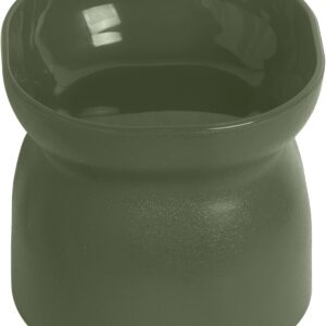 PET GAMES – Comedouro ou Bebedouro Funcional, Elevado, com Design Elegante e Qualidade Premium para Gatos – ErgonoCat Verde Musgo