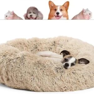 CAMINHA DONUT NUVEM PET PELUCIA M REDONDA CAMA PELUCIADA NINHO CASINHA CASA COLCHONETE Cachorros E Gatos NUVEM FUNDO ANTIDERRAPANTE IMPERMEAVEL QUALIDADE PREMIUM 50CM (CARAMELO)