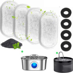 INTELAR - 4 Filtros de Substituição para Fontes de Água para Pets - Filtro para Bebedouro para Gatos e Cachorros, Cuidados para Pets