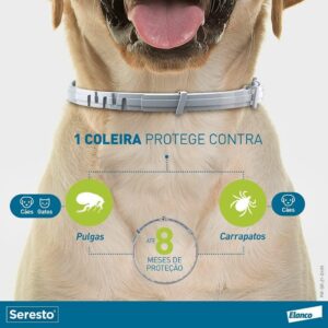 Coleira Seresto Antipulgas E Carrapatos Cães E Gatos Até 8kg