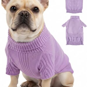 Suéteres para cães (roxo claro, G)
