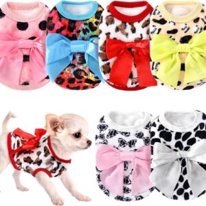 6 peças de suéteres para cães pequenos meninas roupas de inverno para filhotes de lã quente roupa grossa para animais de estimação roupas para cachorros pequenos para Yorkie Chihuahua (PPP)