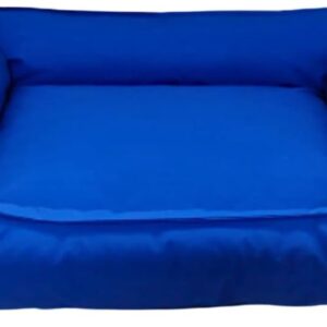 Cama Pet Luxo Cachorro e Gato Impermeável Anti Alérgica 50 cm X 40 cm Capa Removível Com Zíper (Azul)