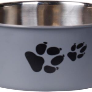 Tigela grande antiderrapante de aço inoxidável antiferrugem, à prova de derramamento e durável – tigela de comida e água para cães, gatos e animais de estimação, pode ser lavada na lava-louças