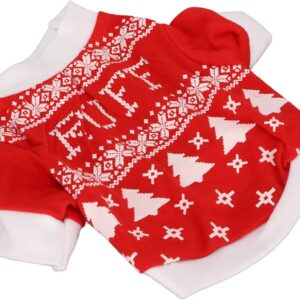 Camisa de Natal para Cachorro Roupas de Poliéster Leve Respirável para Cachorro Padrão Fácil de Usar para Férias XS