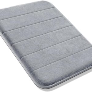 Decolab Tapete Antiderrapante Banheiro Super Soft | Tapete Banheiro Box ou Banheira | Tapete Para Banheiro Multiuso Decoração Quarto (Cinza, 1 Peça)