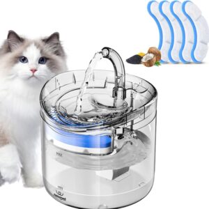 NEWPET Comedouro para Gatos, Fonte de Agua pra Gato com 5 Filtros, Bebedouros e Acessorios para Gatos, Silenciosa, Bivolt