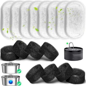 Filtros para bebedouros de gatos e esponjas de pré-filtro para bebedouros automáticos para cães de 3,2 litros