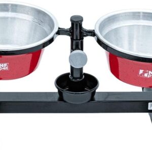 Comedouro Regulável Antiformiga Filhote Vermelho 500ml Nf Pet para Cães, Filhote, Vermelho