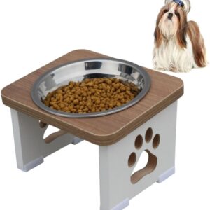 Comedouro Elevado Cachorro Pet MDF - Inox