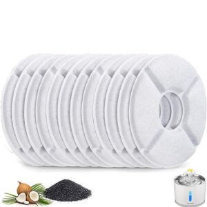 Conjunto 12 Filtros Refil Fonte Bebedouro Gatos Cães Pet, Esponjas de pré-filtro de reposição para bebedouro de gato para animais de estimação