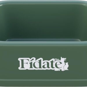 Comedouro ou bebedouro para cães e gatos, capacidade 350ml, material plástico, verde