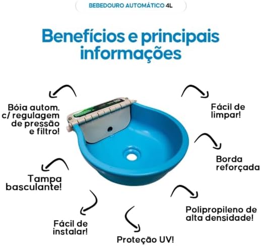 Bebedouro Automático Pet 4 Litros Cães, Cavalos, Ovelhas e Bois - Imagem 2