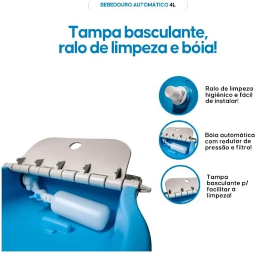 Bebedouro Automático Pet 4 Litros Cães, Cavalos, Ovelhas e Bois - Imagem 4