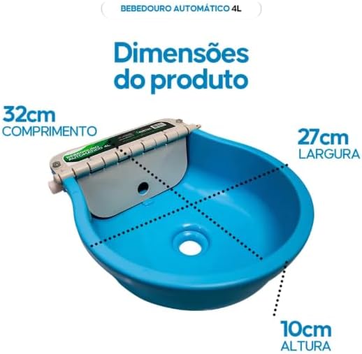 Bebedouro Automático Pet 4 Litros Cães, Cavalos, Ovelhas e Bois - Imagem 6
