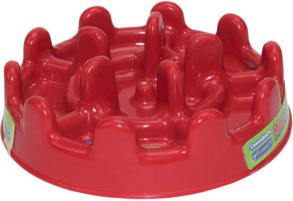 Comedouro Lento Funcional Mini Pet Fit Vermelho Pet Games para Gatos - Imagem 5