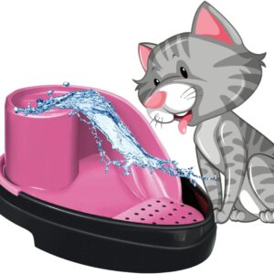 Fonte Cascata Bebedouro Cão E Gato 3 Litros Rosa